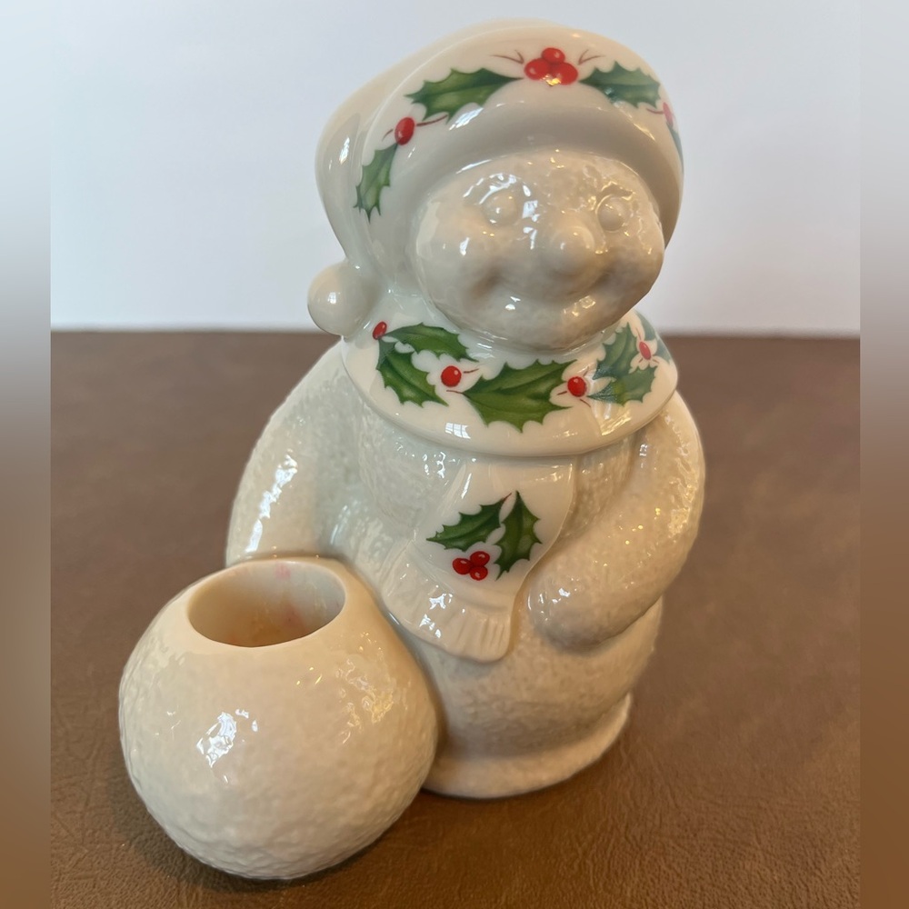 Lenox Holiday Figural Snowman Candlestick